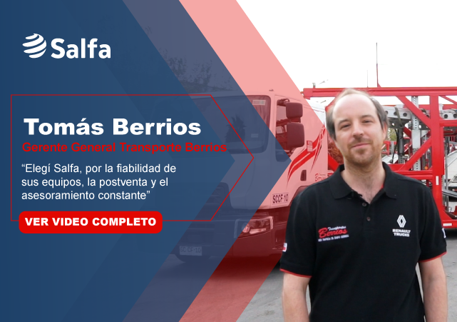 Banner Tomás Berrios, Gerente General Transportes Berrios